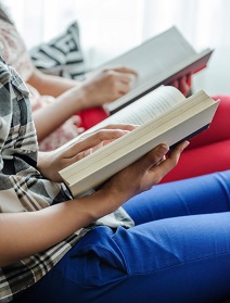 Kids reading books