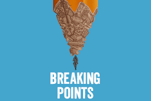 breaking points logo and picture of a stressed person